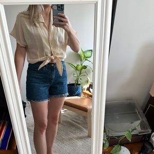 Cream size small button up blouse.